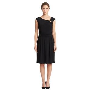 Worthington Elegant Black Midi Dress Chic Style Size 16W